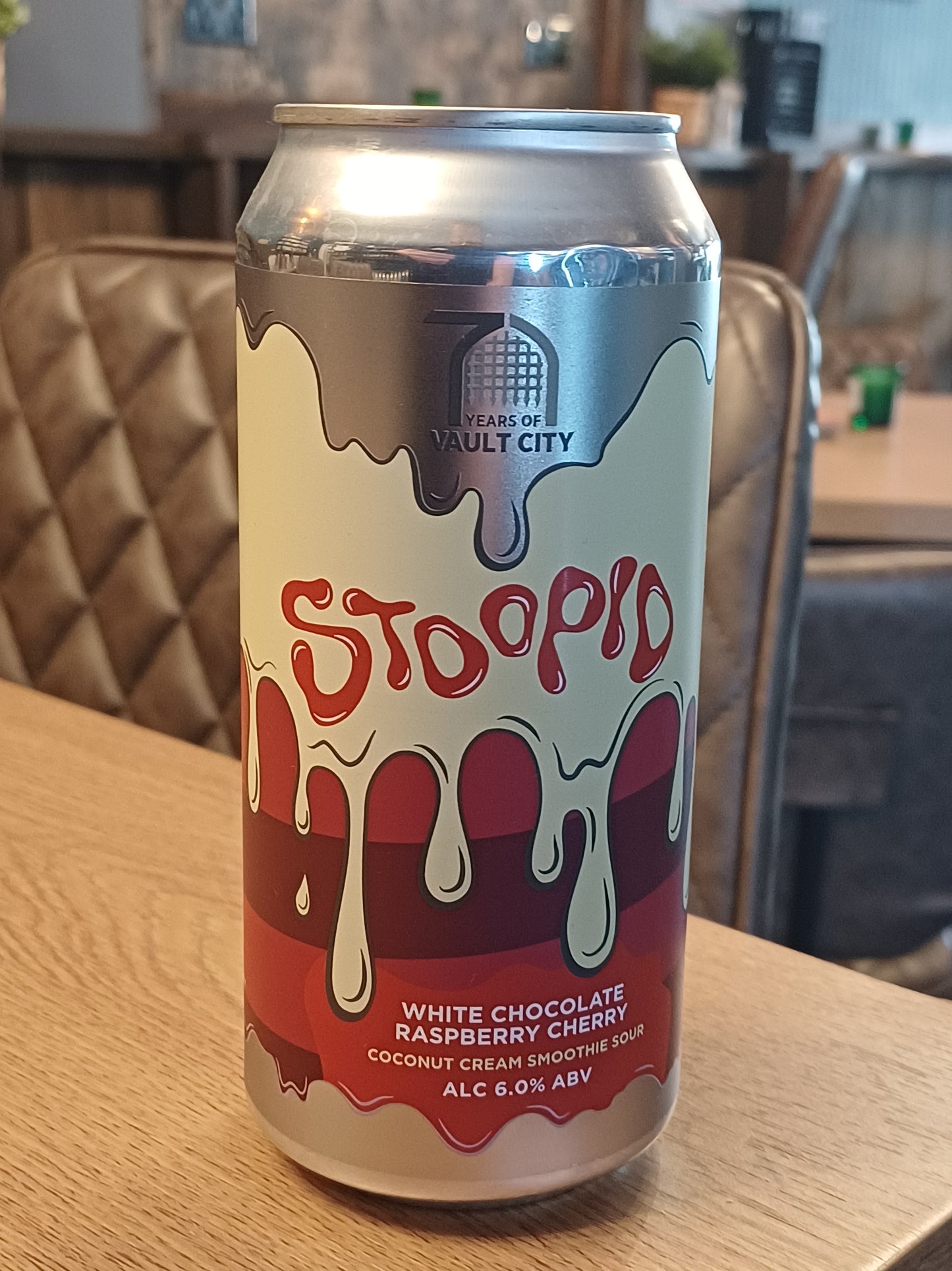 Vault City Stoopid White Choc Raspberry Cherry 6.0% 440ml Can