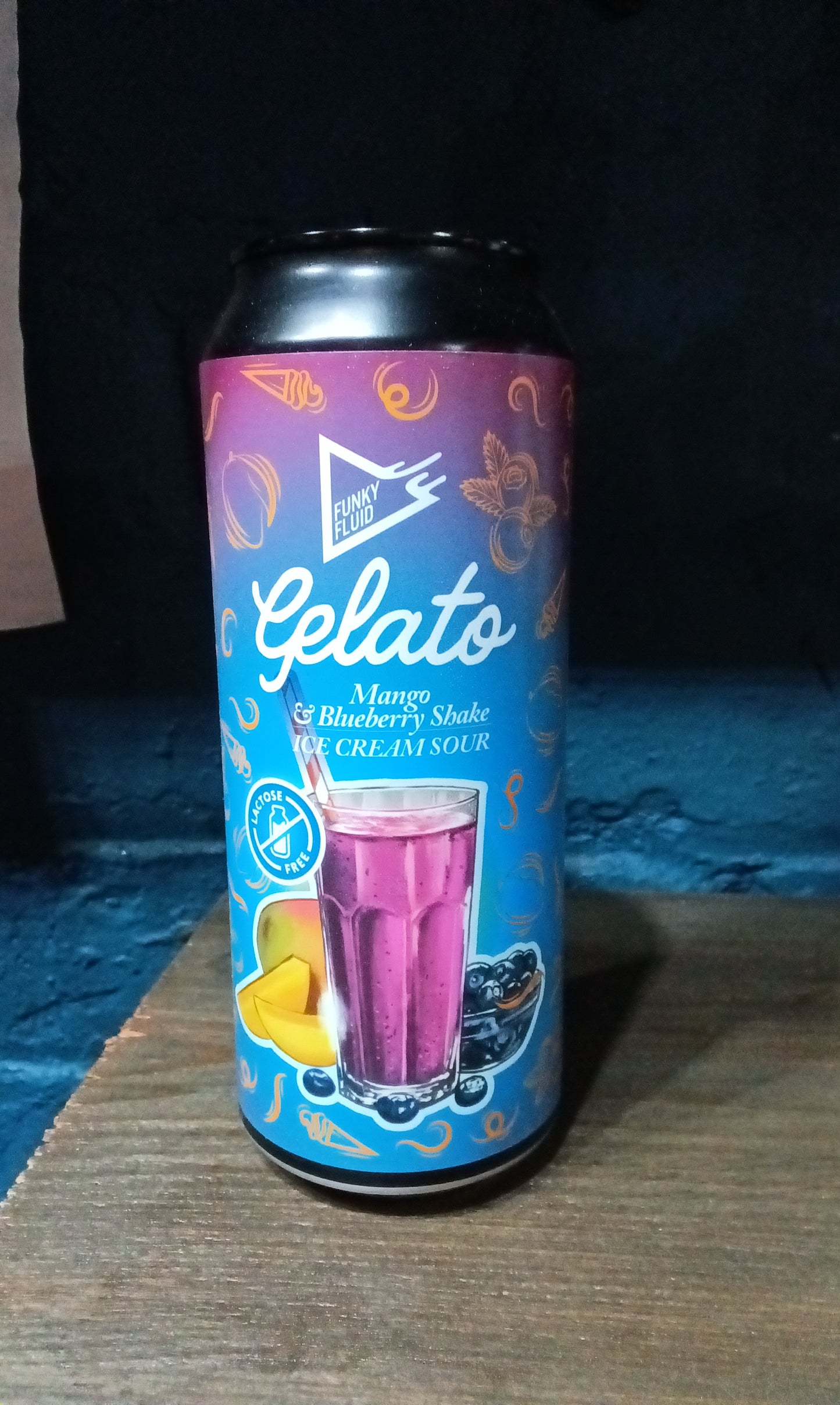 Funky Fluid Gelato Mango Blueberry 5.5% 500ml Can