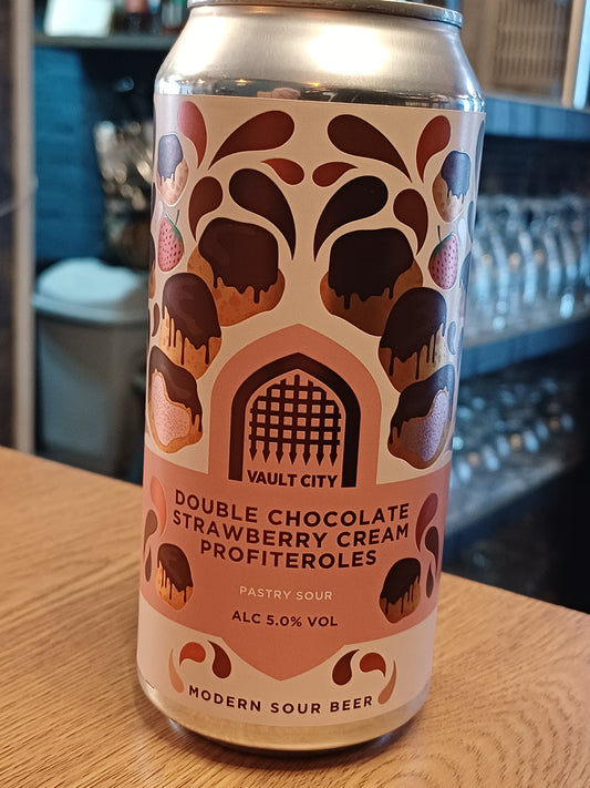 Vault City Double Choc Strawberry Cream Profiteroles 5.0% 440ml Can